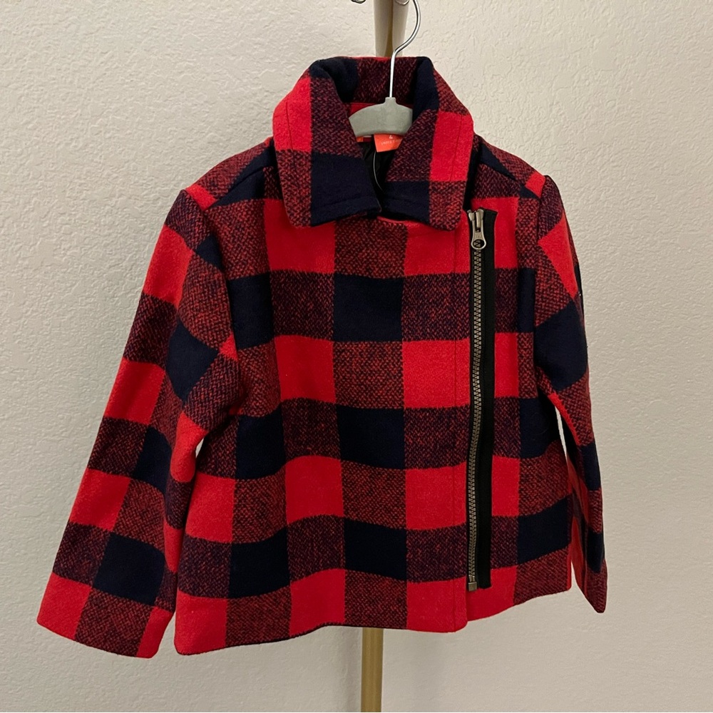 Toddler Red Buffalo Plaid Coat